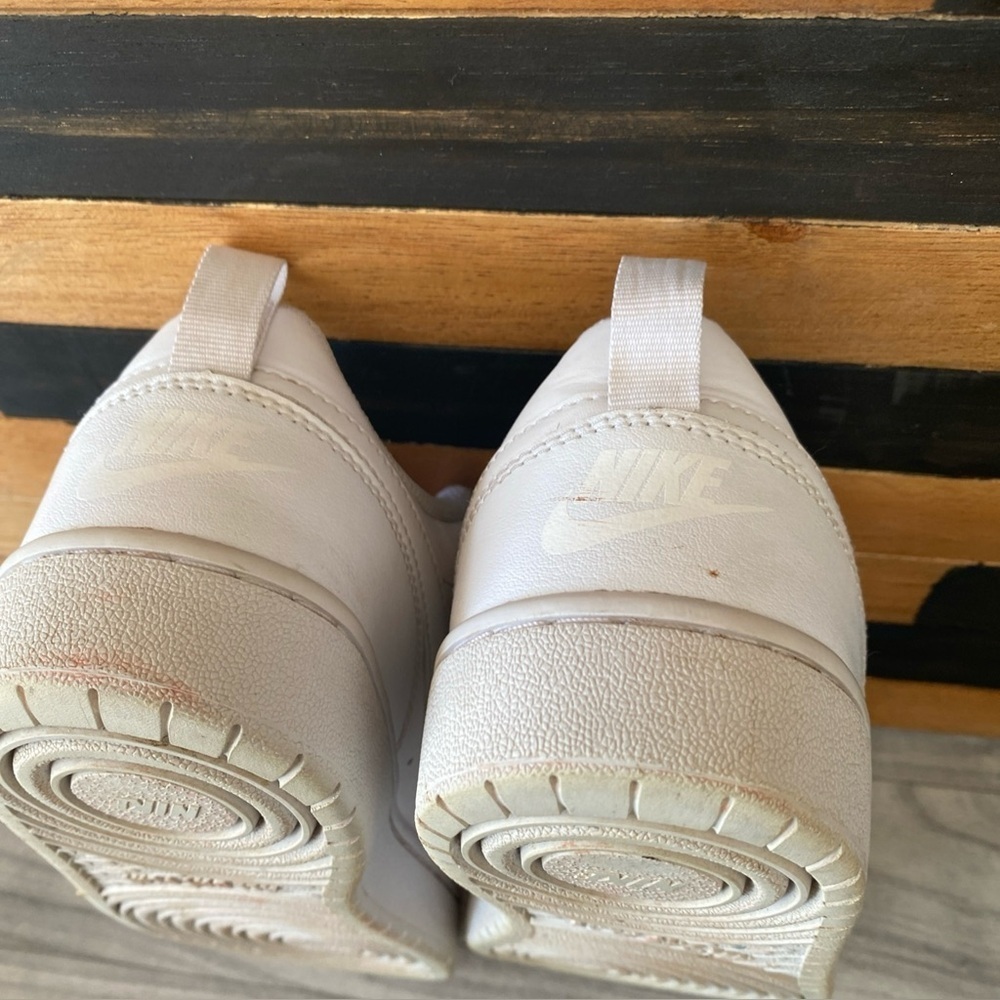 Nike Court Borough Low 2 White Sneakers Youth 6.5Y BQ5448-100 H-5 - Picture 6 of 8